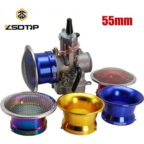 ZSDTRP 55mm Motorcycle Carburetor Air Filter Cup The Wind Cup Horn Cup Fit PWK32 PWK34 Keihin OKO KOSO MIKUNI PZ Carburetor