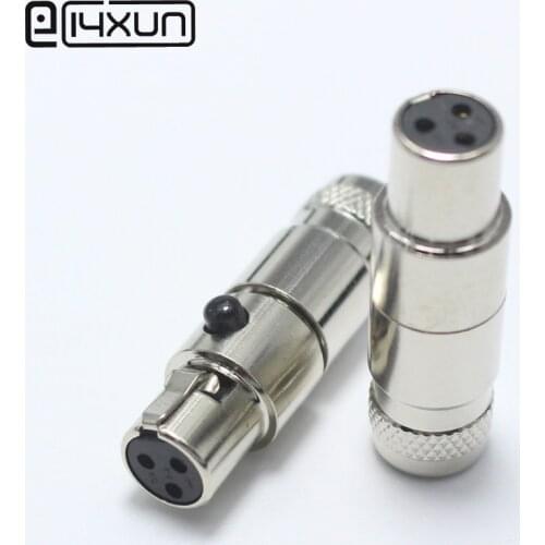 1pcs Mini XLR 3 pin Female jack 3P Audio Microphone Chassis Mount XLR Self-locking Metal Microphone Connector for OD5mm Cable