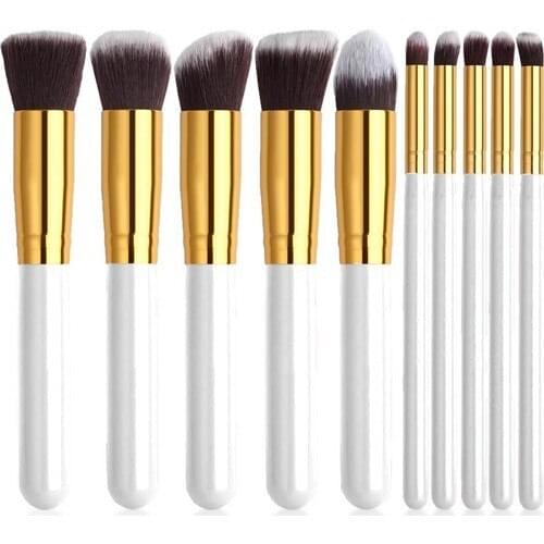 İzla 10 Lu Makeup Brush Set White Color
