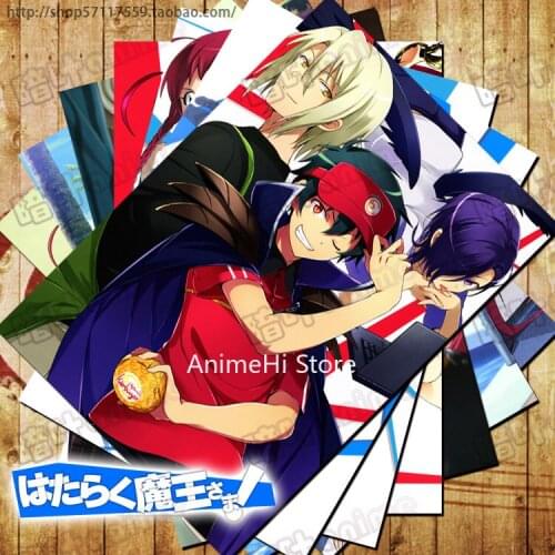 10 pcs/set Anime Hataraku Maou-sama! posters Maou Sadao Yusa Emi Sasaki Chiho wall pictures for Colletion A3 42x29CM Stickers