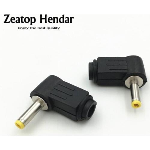 100Pcs 4.0 x 1.7 x 11MM / 4.8 x 1.7 x 11 MM DC Right Angle Male Socket DC Charger Power Tip Jack Plug Solder for Netbook Laptop