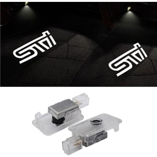 2X LED Car Door Courtesy Light Projector For Subaru Forester SJ SK Outback BR BS Legacy BM BR BN BS XV Impreza GE GH GR GV Lamp