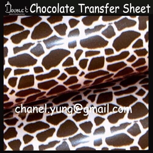 50pcs Leopard Chocolate Transfer Sheet,White Lace Chocolate Decoration,festival party supply,DIY Chocolate Mold,Bakery Tools
