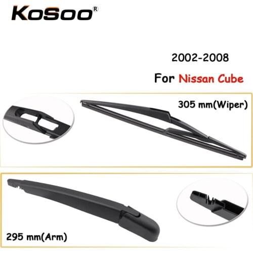 KOSOO Auto Rear Car Wiper Blade For Nissan Cube,305mm 2002-2008 Rear Window Windshield Wiper Blades Arm,Car Accessories Styling