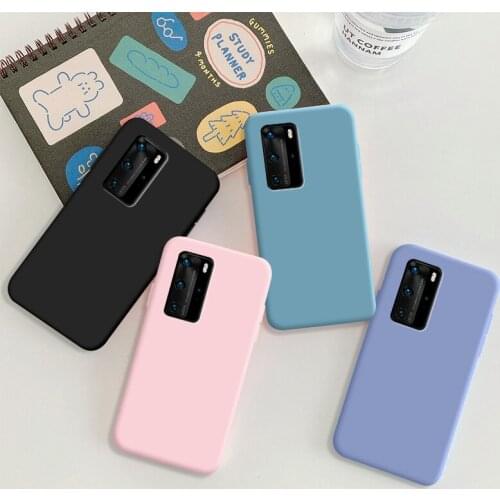 Case For Huawei p40 Pro Case Soft TPU Silicone Case Solid Color Protective Phone Shell For Huawei p40 Pro Back Cover Cases