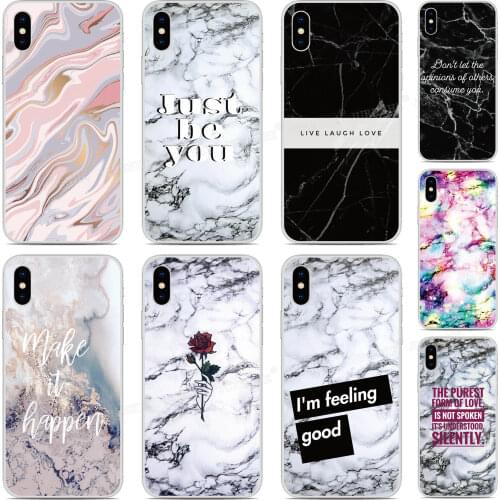 Printed Marble Quote Cover For Vsmart Active 1 Plus Star 3 JOY 4 Live BQ Aquaris X2 X Pro U U2 Lite V VS Phone Case Fundas