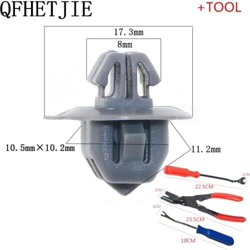 Car repair parts 100 pcs Car Fasteners Fender Card Buckle Lined With Card Clips Leaf Plate Fixed Buckle And disassembly tools