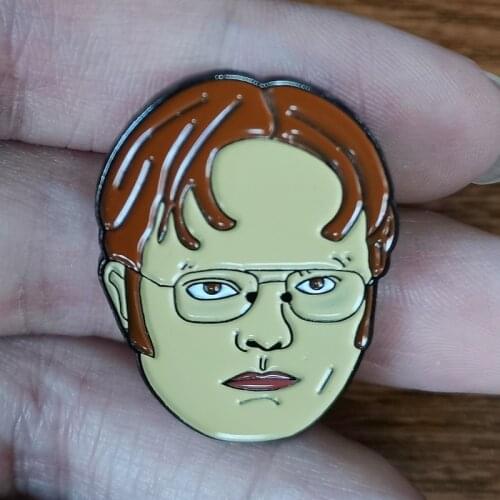 Dwight Schrute The Office Serious Rainn Enamel Pin TV Show Series Brooch Graduation Gifts