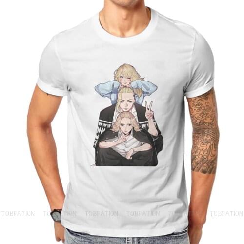 Mikey and Soulmate O Neck TShirt Tokyo Revengers Takemichi Manjiro Anime Fabric Original T Shirt Mans Clothes New Design Fluffy