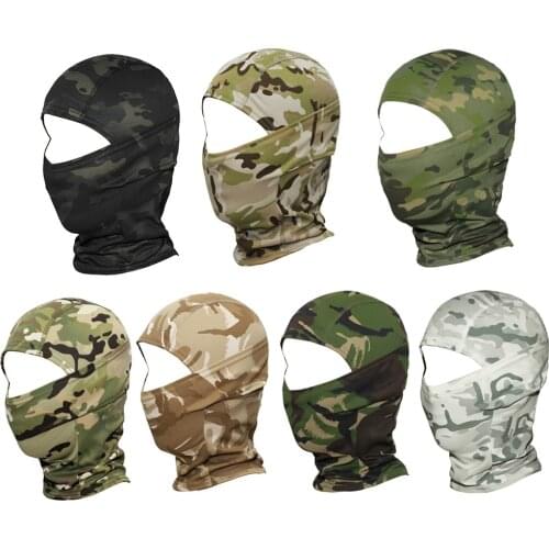 Multicam Camouflage Balaclava Full Face Wargame Cycling Hunting Fishing Scarves Army Military Helmet Liner Tactical Airsoft Cap