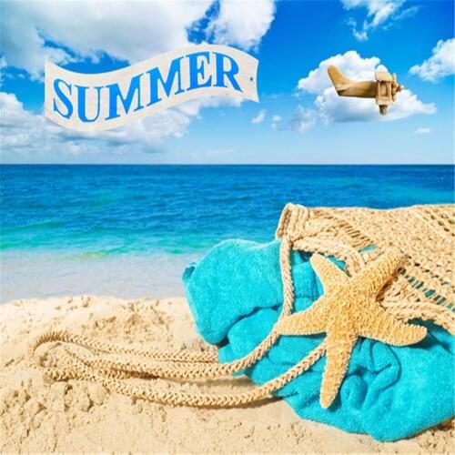 VinylBDS Photography Backdrops Summer Starfish Sunny Day Sandy For Baby Beach Photo Studio Background