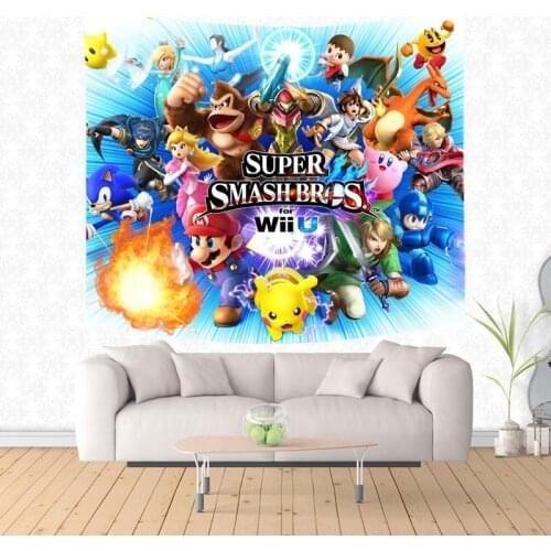 Multifunctional Polyester Sofa Blanket Beach Towel Super Smash Bros Wall Hanging Tapestry Bed Cover Yoga Mat Home Decor