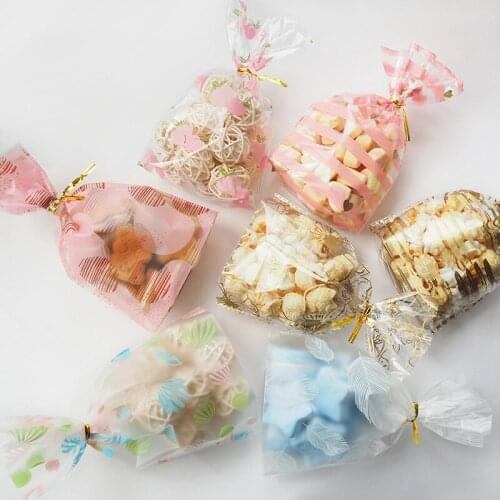 50 piece set feather plastic bag Easter birthday party candy and candy gift bag Postpartum gift Anniversary gift packaging