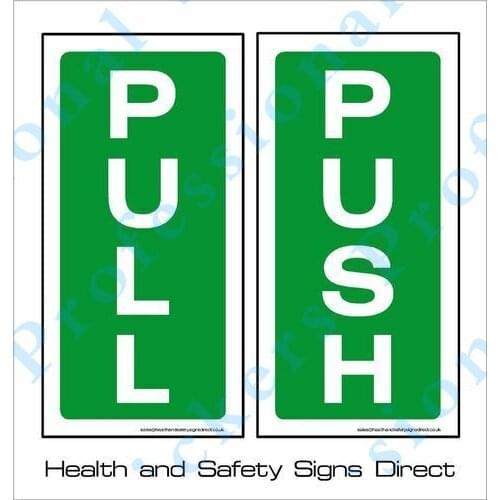 Funny PUSH & PULL STICKER SET 180x90mm (DOORS, WINDOWS) Motorcycle Vinyl stickers for car Motos