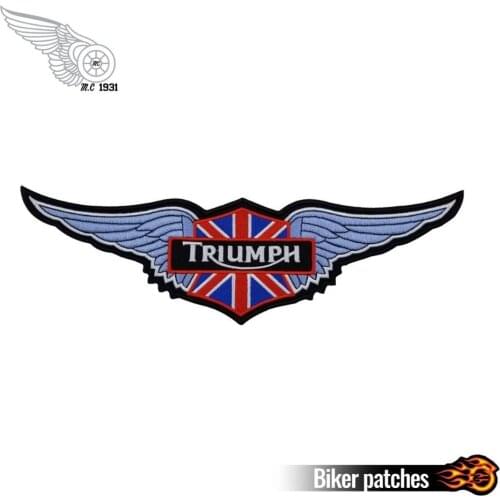 Trumph Patch Custom Motorcycle Biker Embroidered Patches Iron on for Jacket Backing Punk Apparel Free Shipping Accessories Badge