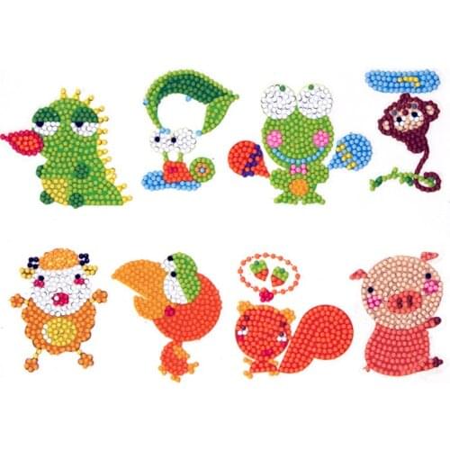 New Arrival Cute Cartoon Diamond Painting Stickers Picture Of Rhinestone Cross Stitch Cup Book Phone Decor Kids Children Gift