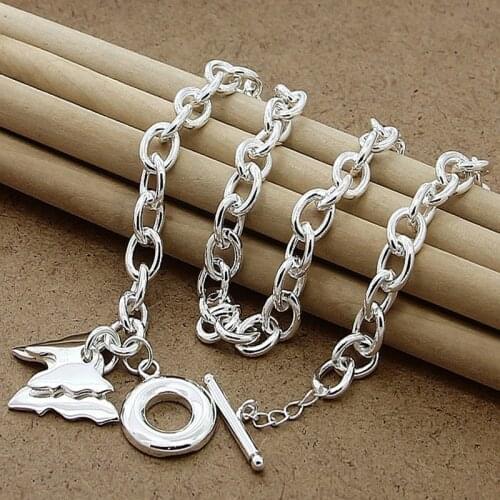 2019 New 925 Silver Fashion Insect Butterfly Pendant Necklaces High Quality Chain Necklaces Classic Jewelry