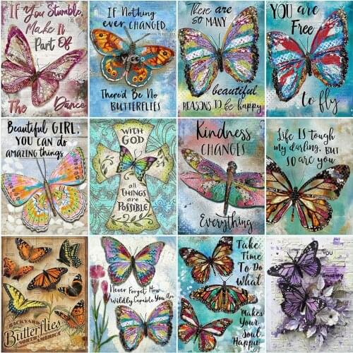 Full Square/Round Animal Pictures 5d Diy Diamond Painting Embroidery Butterfly Mosaic Kit Cross Stitch Rhinestone Home Decoratio