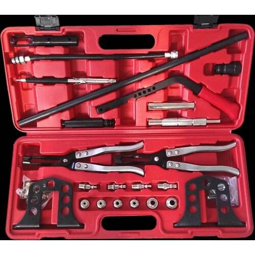 Pro Car Cylinder Head Service Tool Kit For Valve Springs Guides Bushes Stem Seals Fit for 8/16/24 Tools