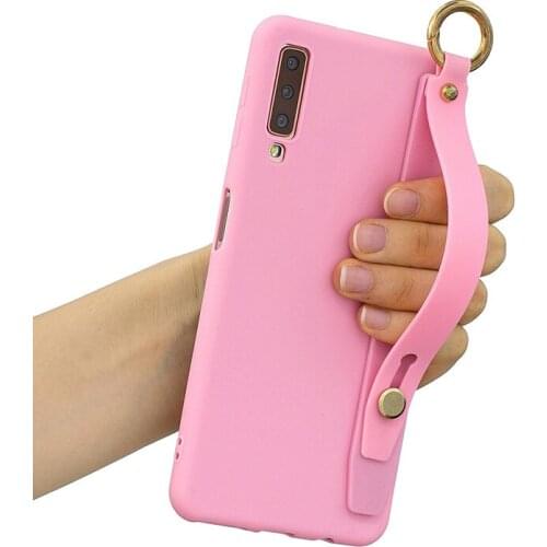 For Samsung Galaxy A10 A20E A30 A40 A50 A60 A70 A80 Wrist Strap Phone Case For Samsung Galaxy A3 A5 2017 A6 A8 Plus A7 A9 2019