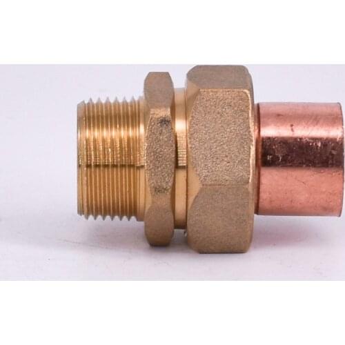 1/4" 3/8" 1/2" 3/4" 1" -4" BSP Male Brass To Copper Solder Cup Connector End Feed Plumbing Fitting Coupler For Air Condition