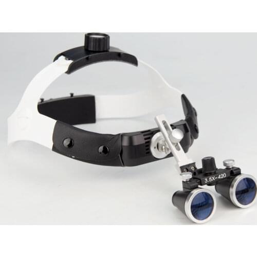 2.5X 3.5X Headband Dentist Helping Hand Lighting Magnifying Glass Surgery Magnifier with LED light Dental Surgical Loupes