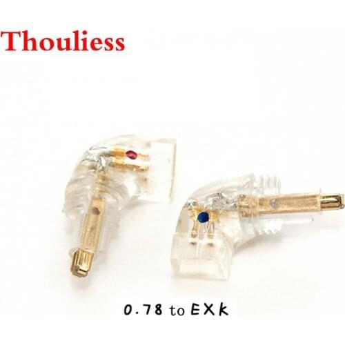 Thouliess pair Headphone Plug for EX600 EX800 EXK EX1000 Male to MMCX 0.78mmFemale Converter Adapter
