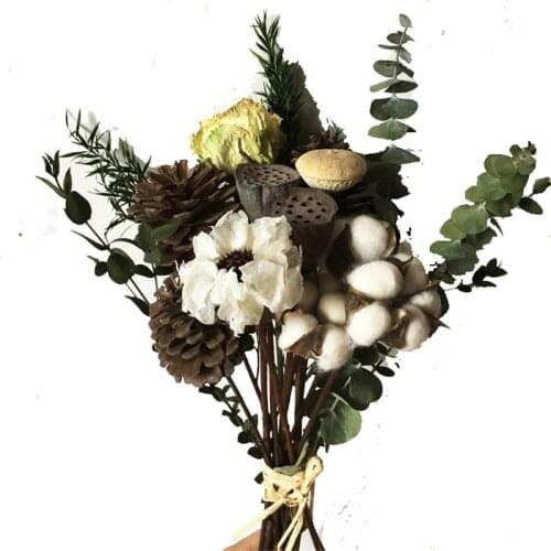 40-50CM Dried Flowers 120G Bunch for Vase Dry Bouquet Home Furnishing Decorate