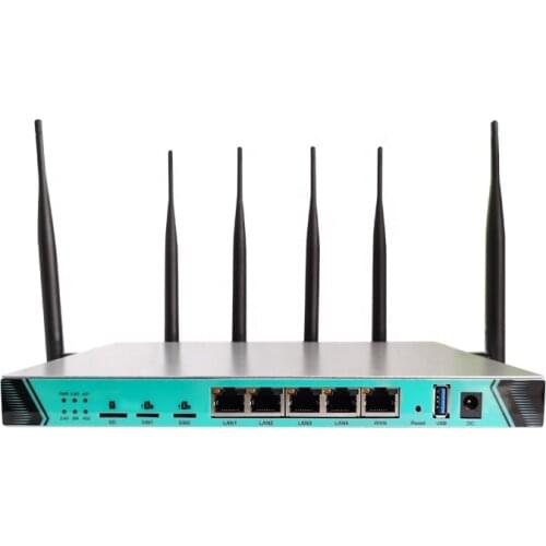 Gigabit openWRT WiFi router with dual SIM card slots 1200Mbps 2.4G /5.0GHz dual-band 4G LTE industrial-grade Gigabit router