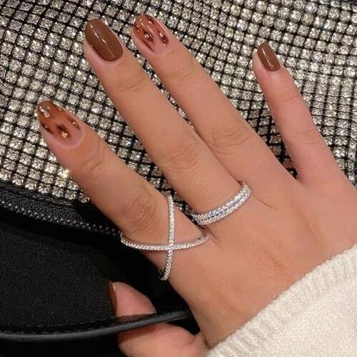 Lovers Cross Promise Ring 925 sterling Silver Pave Diamond cz Engagement Wedding Band Rings For Women Jewelry