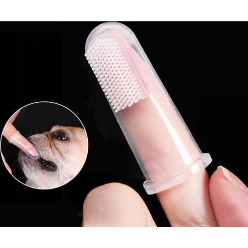 Dog Toothbrush Pet Finger Toothbrush Dog Toys Environmental Protection Silicone Dogs Cats Clean Teeth Pet supplies
