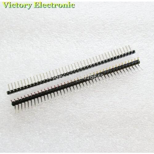 10PCS/Lot 40 Pin 1x40 Single Row Male 2.54mm Breakable Pin Header Strip Right Angle Pin