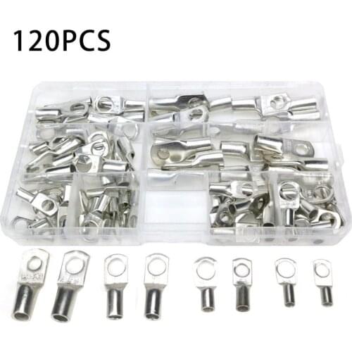 120Pcs SC35 Series Peep Mouth Copper Nose Copper Terminal High Temperature Resistance High Performance Terminal