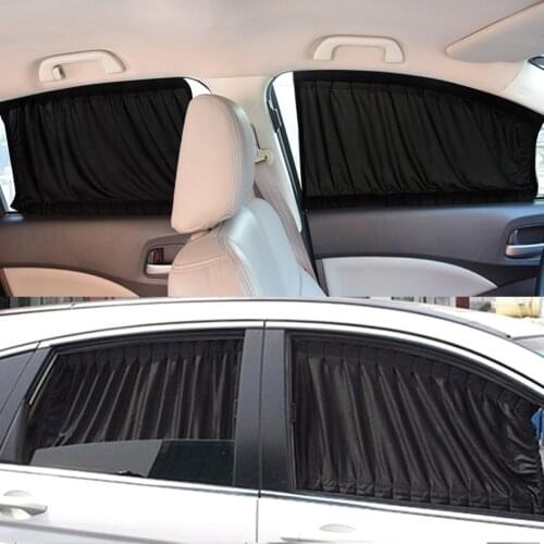2pcs Universal Sunshade Car Curtain Car Side Window Sunshade Curtains Car-Styling Auto Windows Curtain Sun Visor Blinds Cover