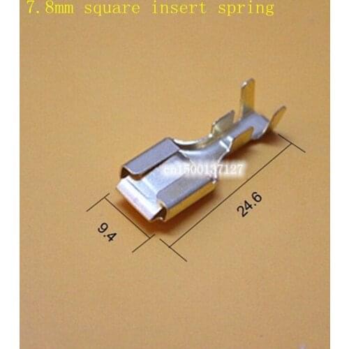 20pcs/lot 7.8mm square insert spring 7.8mm plug reed insert high current switch plug and socket terminal