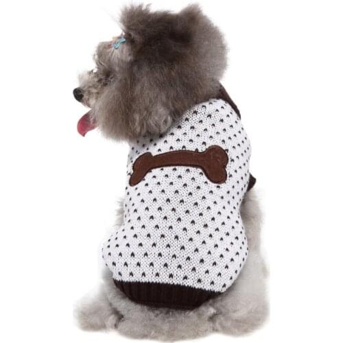 2021 Spring Knitted Classic Pet Sweater Small Medium Autumn Winter Warm Costume For Daily Wear Keep Warm Pet Dog Clothes