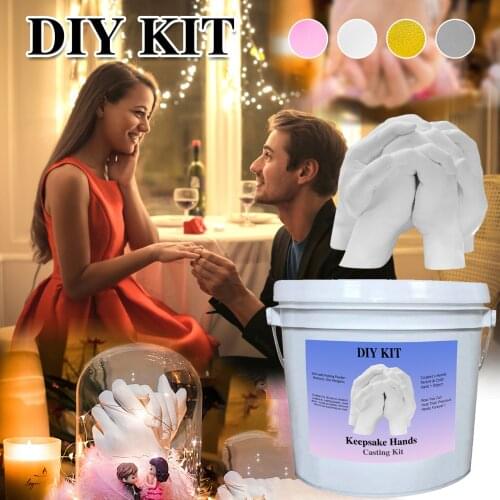 3d Hand Print Foot Casting Keepsake Kit Handprint Footprint Growth Souvenirs Diy Plaster Statue Molding Kit #T3G