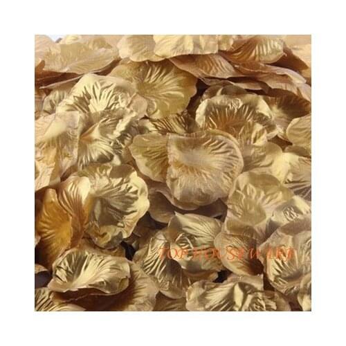 4.5*4.5cm 500pcs Artificial Silk Rose Peony Flower Petals Wedding detor silver gold