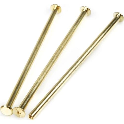 5pcs M5*120 Plated Copper Account Screw Rivet /Book Screw / Album Sample Book Docking Cook Pin M5 Hardware