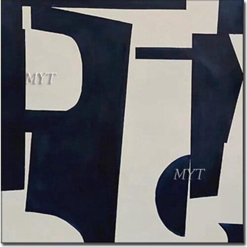 Abstract Black And White Oil Painting No Frame Canvas Art Craft Hand Painted Wall Hangings Canvas Fine Art Bedroom Decor Pieces