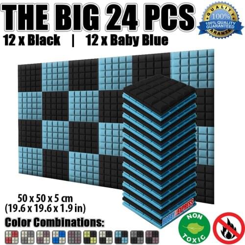 Arrowzoom Hemisphere Grid Tile 24 pcs Bundle Soundproofing Acoustic Studio Foam 50 x 50 x 5 cm (19.6*19.6*1.9 in) KK1040