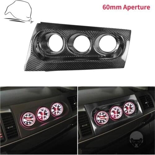 Car Pointer Instrument Base Replacement Gauge Pod Carbon Fiber LHD RHD For Mitsubishi Lancer Evolution EVO X 10 400R M7 Interior