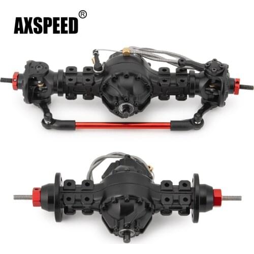 AXSPEED CNC Metal Alloy Front/Rear Medium Differential Axle Built-In Gear for Tamiya 1/14 RC Trailer Tractor Truck Upgrade Parts