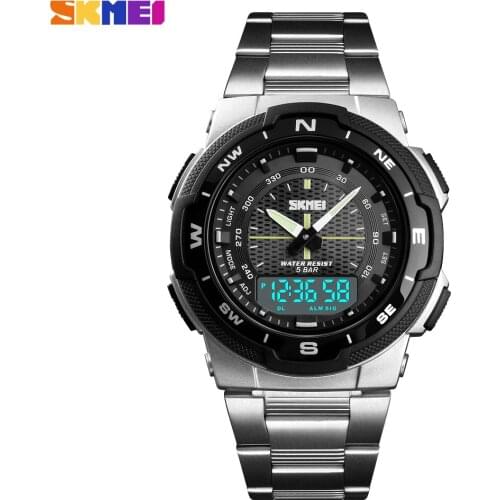 SKMEI Top Brand Men Watch Luxury Business Waterproof Wrist Watch Men Fashion Quartz Sports Watches Stainless Steel Mens Watches