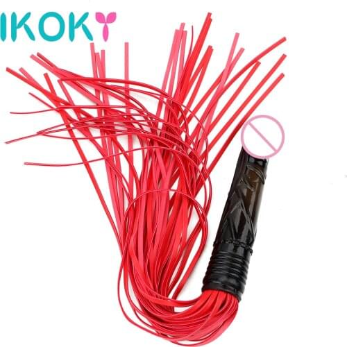 Dildo Shape Handle Flirting Whip Sex Toys for Couple Flirt Adult Game PU Leather Whip Adult product SM Play Spanking Paddle