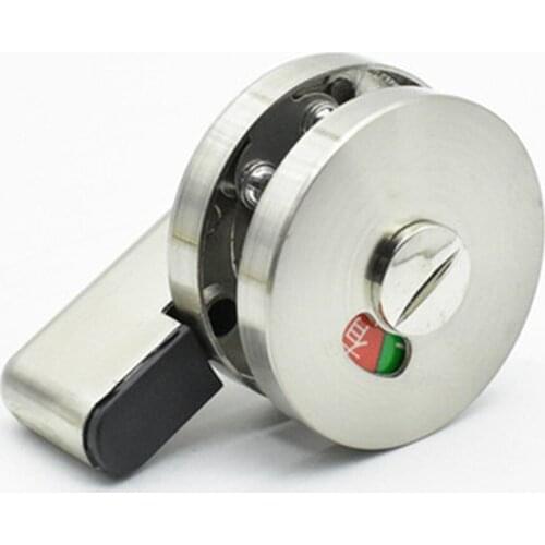 Indicator Bolt Vacant Engaged Bathroom Privacy WC Toilet Door Lock Satin Nickel