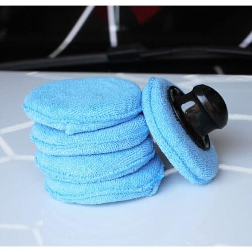 Microfiber Sponge For Car Cleaning Polish Pad Home Auto Accessories Use for applying and removing wax