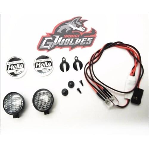 GWOLVES 2PC/4PCS high brightness LED Light Spotlight for 1/10 Tamiya cc01 HSP Axial SCX10 D90 trax rr10 YETI Crawler Rally RC