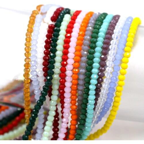 Crystal Rondelle Beads 3mm 130PCS/LOT Loose Czech Crystal Round Beads Wholesale Mixed Colors Faceted Porcelain Tamaryo Beads