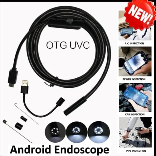 High Quality 5.5mm Len 5M Android OTG USB Endoscope Camera Flexible Snake USB Pipe Inspection Android Phone USB Borescope Camera